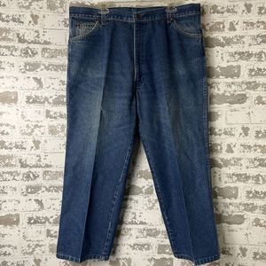 Vtg Levis 557 Levi’s‎ For Cowboys USA Made Jeans 40x27 Faded Blue Cropped